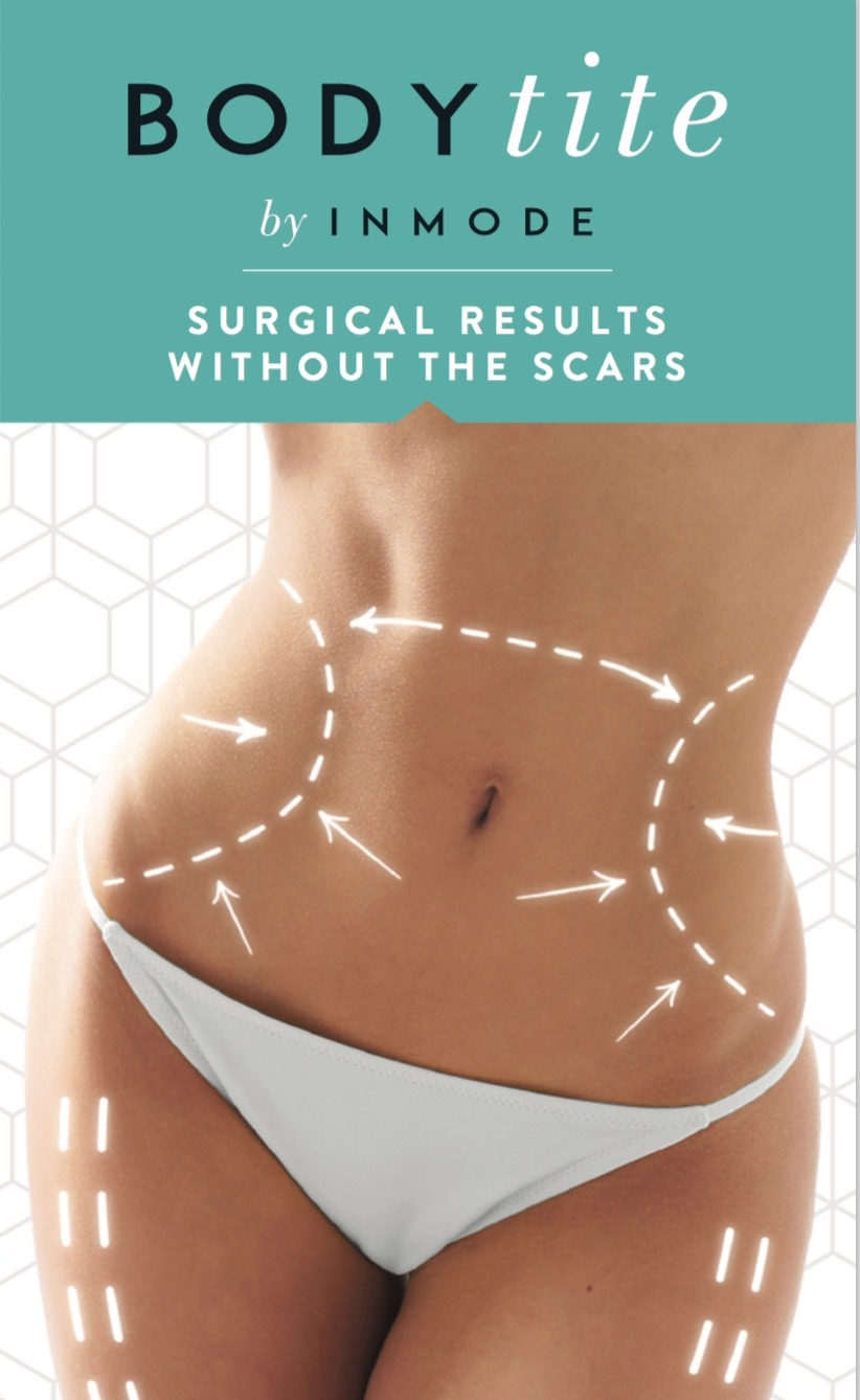 BodyTite brochure cover with torso and treatment lines