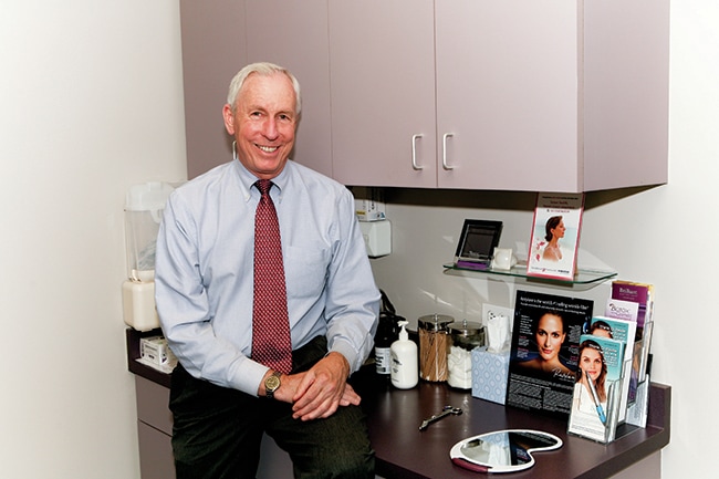 Photo of Dr James D Wethe in a treatment room