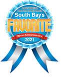 2021 South Bay Favorite Blue Ribbon graphic 30th Anniversary 